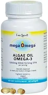 Free Spirit Mega Omega-3 Algae Oil 60 Softgels