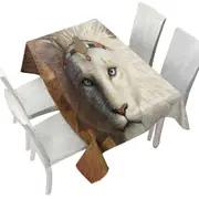 Animal Art Amari the White Lion Tablecloth