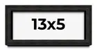 13x5 Shadow Box Black Rustic Barnwood Display Frame | 1.125 Inch Deep | 0.875 I