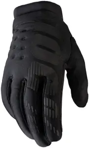 100% Brisker Ladies Bicycle Gloves, black, Size L for Women
