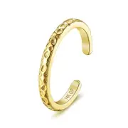 14k Gold Filled Toe Rings for Women Stylish Hammered Open 2MM TOE RING