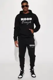 Hood Boujie Men’s Tracksuit: Hoodie & Joggers Set Sizes: S,M,L, XL & 2X