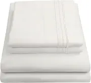 1800 Thread Count Sheet Set – Soft Egyptian Quality Brushed Microfiber Sheets – Luxury Bedding Set with Flat Sheet, Fitted Sheet, 2 Pillow Cases