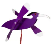 Amish Crafted Whirlybird Whirligig Garden Stake Wind Spinner - Raven