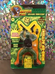 Operation Battle Fire 6" Wind-Up Crawling Action Army Soldier 3 Piece NIB Toy!