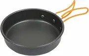 Homeily Camping Frying Pan, 12 Inch Aluminium Alloy Non-Stick Frying Pan with Folding Handles and Mesh Bag, Portable Backpacking Pan for Outdoor Camping Picnic Hiking