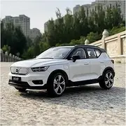 Scale Finished Model Car 1:18 Scale for Volvo XC40 SUV Alloy Car Model Simulation Diecast Vehicle Collector Decoration Die-cast Vehicle(White A)