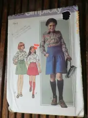 SIMPLICITY 7635 GIRLS SHIRT PLEATED & YOKED SKIRTS PATTERN SIZE 8 UNCUT