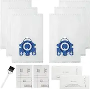Vacuum Cleaner Dust Bag Replacement for Miele Classic C1 Complete C2 C3 S2 S5 S8 S2000 S5000 S8000 TT5000 HyClean GN 3D Efficiency (6 Bags & 4 Filters)