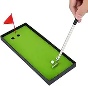 Sluffs Golf Pen Set,3PCS Mini Golf Clubs Ball-Point Pen Set with Balls Flag Stationery Decorations Gifts for Men Women Golfers Coworkers Students