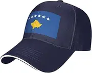 [SSIULUS] Flag of Kosovo Casquette Cap Hats,Trucker,Baseball Cap with Snapback,Perfect for Summer,Golf