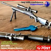 M24 Sniper Gun Keyring PUBG Replica Diecast Sniper Gun Keychain Keyring NATO M24