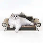 Sofa Shaped Cat Scratching Couch -Thick Cat Scratching Cardboard, Luxury Cat Lounge Bed for Indoor Cat Rest and Play, Scratcher Pad for Kitty