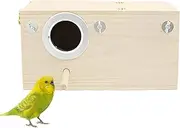 Bird Nesting Box | Wooden Nesting Feeding Station House | Nest Breeding Box | Indoor Outdoor Housing for Cockatiels, Lovebirds, Small Birds Habitats for Safe Resting and Breeding