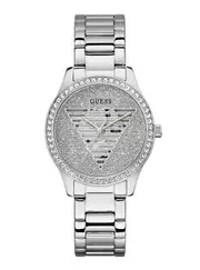 GUESS Women's Silver Lady Idol Glitz Watch