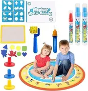 Water Doodle Mat | Doodle Drawing Mat - Fun Graffiti Pad, 31.5x31.5 Inches, Reusable Canvas, Multi-Functional Educational Toys for Children, Birthday, Classroom, Living Room