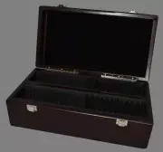 Wood Box for 50 Certified Coin Slabs PCGS NGC ANACS Ursae Minoris Mahogany