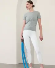 ATHLETA XS In Motion Seamless Tee Storm Cloud Grey