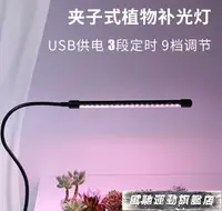 在飛比找樂天市場購物網優惠-植物燈 貴翔 多肉補光燈 USB夾子式 上色全光譜LED花卉
