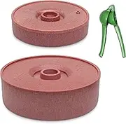 RUAFOX 2 Pack Tortilla Warmers - 9" and 7" Soft Tortillas Waffle and Pancake Keeper- Microwave Safe Insulated Server- With Coated Metal Lime Squeezer