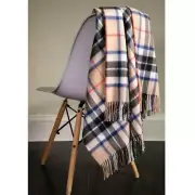100% LambsWool Blanket | Lochcarron Of Scotland | Thomson Camel Made In Scotland