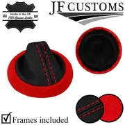 RED & BLACK LEATHER SMG AUTOMATIC GEAR + SURROUND RING TRIM FOR BMW E46 99-05 (for: BMW)