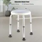 Adjustable Bath Shower Stool Height Adjustable Chair Seat Rotating Round Swivel