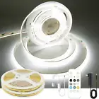 32.8Ft White COB LED Strip Light, High Bright LED Strips with 320Leds, RF Remote