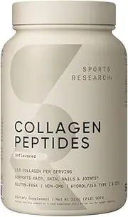 Collagen Peptides Powder | Non-GMO Verified, Certified Paleo Friendly and Gluten Free - Unflavored (907g (32oz))