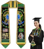 [SEAZUIIS] Graduation Stole - Class of 2025, Premium Graduation Sash for Graduates, Elegant 72" Satin Stole