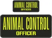 ANIMAL CONTROL OFFICER EMB PATCH 4x10 AND 2X5 HOOK ON BACK BLK/YELLOW