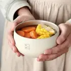 Stainless Steel Double Layer Ramen Bowl Japanese Food Container Soup Bowl Rice