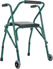 Walker for Seniors Rollator Seniors Rollator Adult Walkers, Lightweight Adjustable Height Walker, Foldable Aluminum Progressive Mobility Aid (Green) Little Surprise
