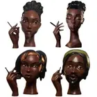 Headscents-Head Incense Burner Black Woman Incense Holder Incense Stick Holder