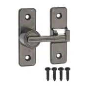 Barn Door Lock Sliding Barn Door Latch Lock 180 Degree Gate Latch Black Matte