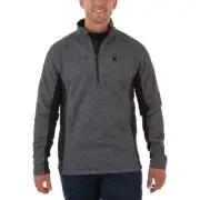 Spyder Outbound Heavyweight Long Slv 1/4 Zip Jacket Dark Gray Men's Sz S NWT