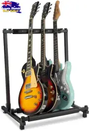 Portable Guitar Stand Folding Design for Studio, Stage, Home (Black)