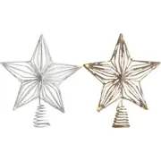 Sparkling Star Toppers Tree Decoration with LED Lights for Christmas Environment