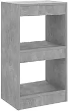 Bookcase Room Divider - Engineered Wood Book Cabinet for Living Room, Bedroom, Office - Space Saving & Stylish Standing Shelf (Concrete Grey, 40x30x72 cm)