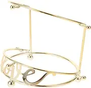 Gogogmee Metal Tiara Holder for Wedding Accessories Elegant Headband Organizer with Dual Hooks for Necklaces and Bracelets Stylish Tabletop Display Rack