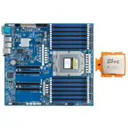 GIGABYTE MZ33-AR0 Motherboard + AMD Genoa EPYC 9354P CPU 32 Cores Up to 3.8GHz