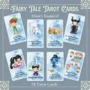 Fairy Tale tarot cards deck. Disney inspired characters. 78 tarot cards