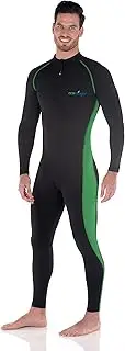 [EcoStinger] Men Full Body UV Swimsuit Stinger Suit Dive Skin Sun Protection UPF50+ Black Emerald Forest