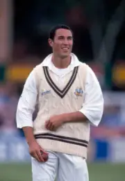 Ben Hollioake in action for Surrey during their Benson and He- Old Cricket Photo