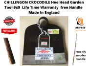 CHILLINGON CROCODILE Hoe Head Garden Tool 9x9 Life Time Warranty free Handle