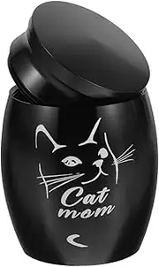 Small Pet Urn for Ashes Decorative Keepsake Container for Cats and Dogs Durable Alloy Memorial Casket with Screw Lid