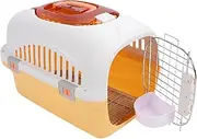 Generic Plastic Dog Kennel, Airline Approved Pet Carrier for Small Dogs and Cats with Top Window Design, Portable Dog Crate for Travel Home Vet Visits, 19.69 X 12.99 X 12.20 Inches (Yellow)