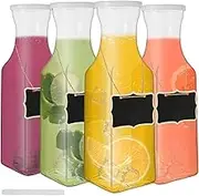 AwObEpl Square Glass Carafe with Lid Thick Versatile Beverage Serveware Carafe Solid Clear Glass Pitcher Beverage Dispenser for Home Usage