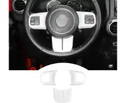 JeCar Interior Steering Wheel Decoration Trim Kits For Jeep Wrangler 2011-2017 JK & Unlimited/Patriot Compass 2011-2016 & Grand Cherokee 2011-2013, Light B