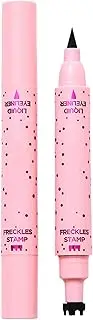 2 Pieces Freckle Pen, Double Head Freckles Stamp for Women, Waterproof Fake Freckles Makeup Pen, Long Lasting Natural Dot Spots Pencil, Quick Dry Eyebrow Pencil for Dating Parties